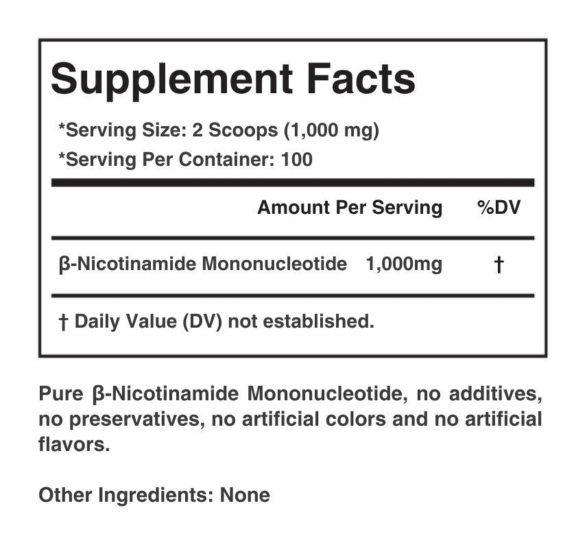 Aeternum® NMN β-Nicotinamide Mononucleotide Powder 100g