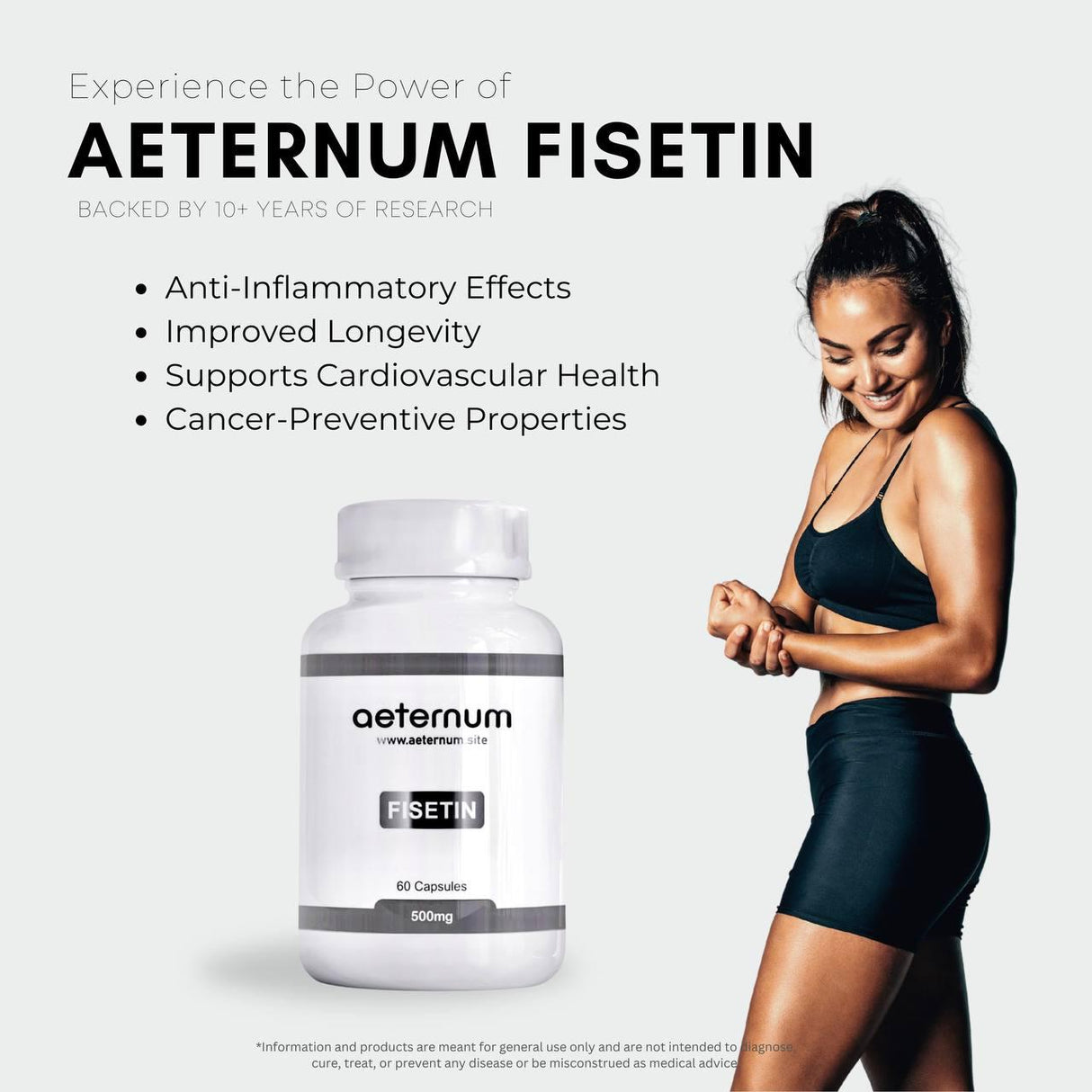 Aeternum Fisetin 500mg Capsules