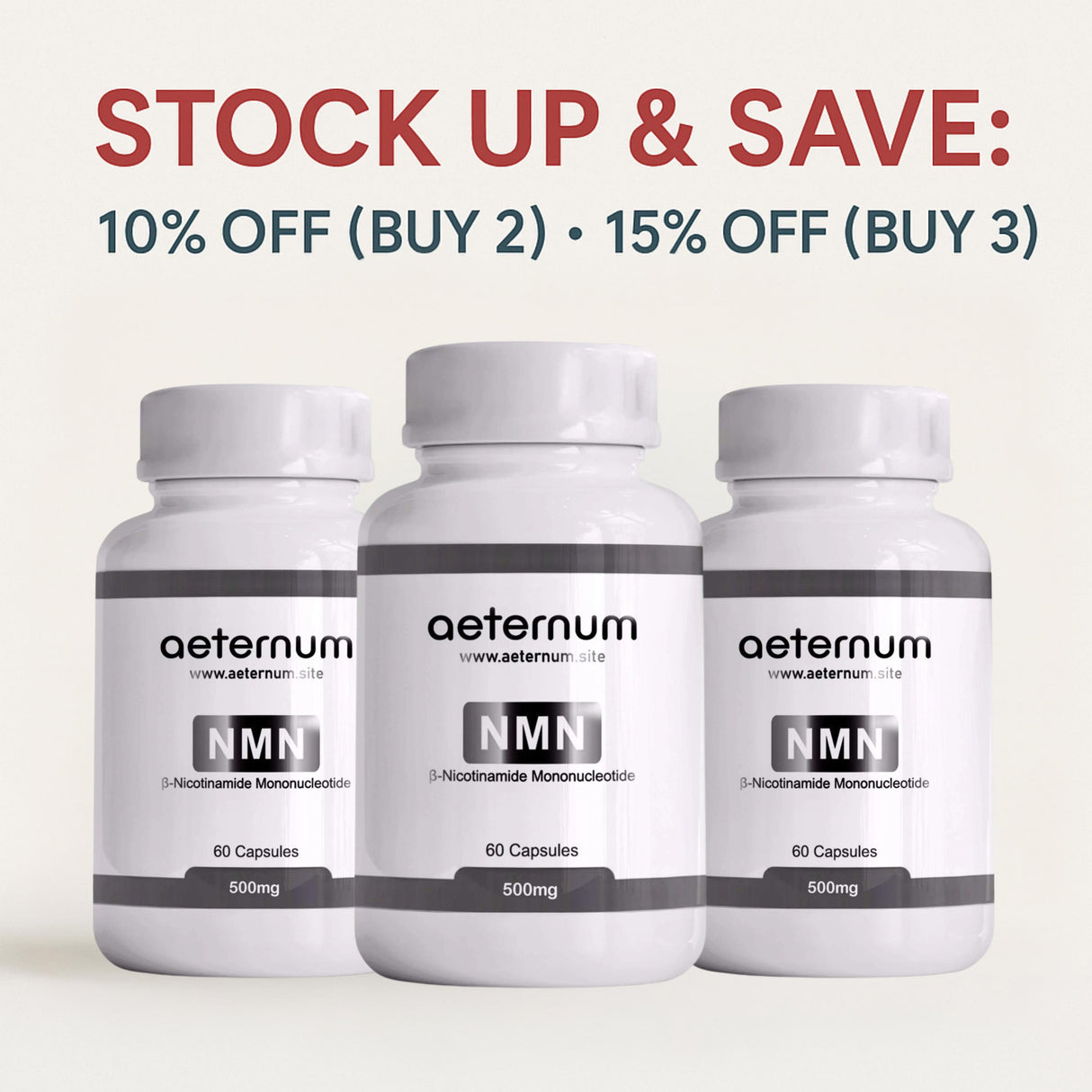 500 mg NMN-Kapseln – REINES NMN – Nicotinamid-Mononukleotid (Beta, β-NMN)