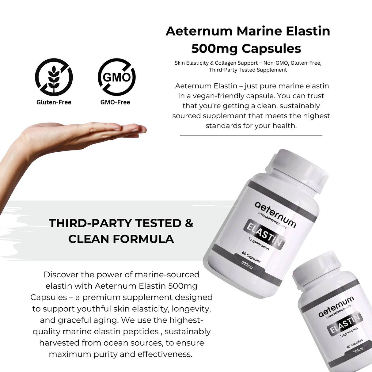Aeternum Marine Elastin 500mg Capsules