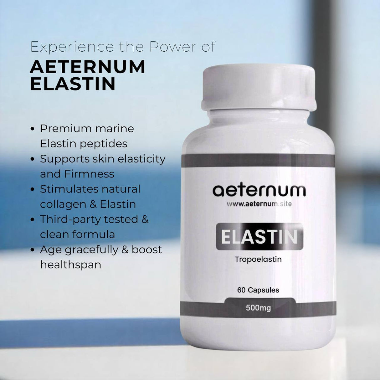 Aeternum Marine Elastin 500mg Capsules