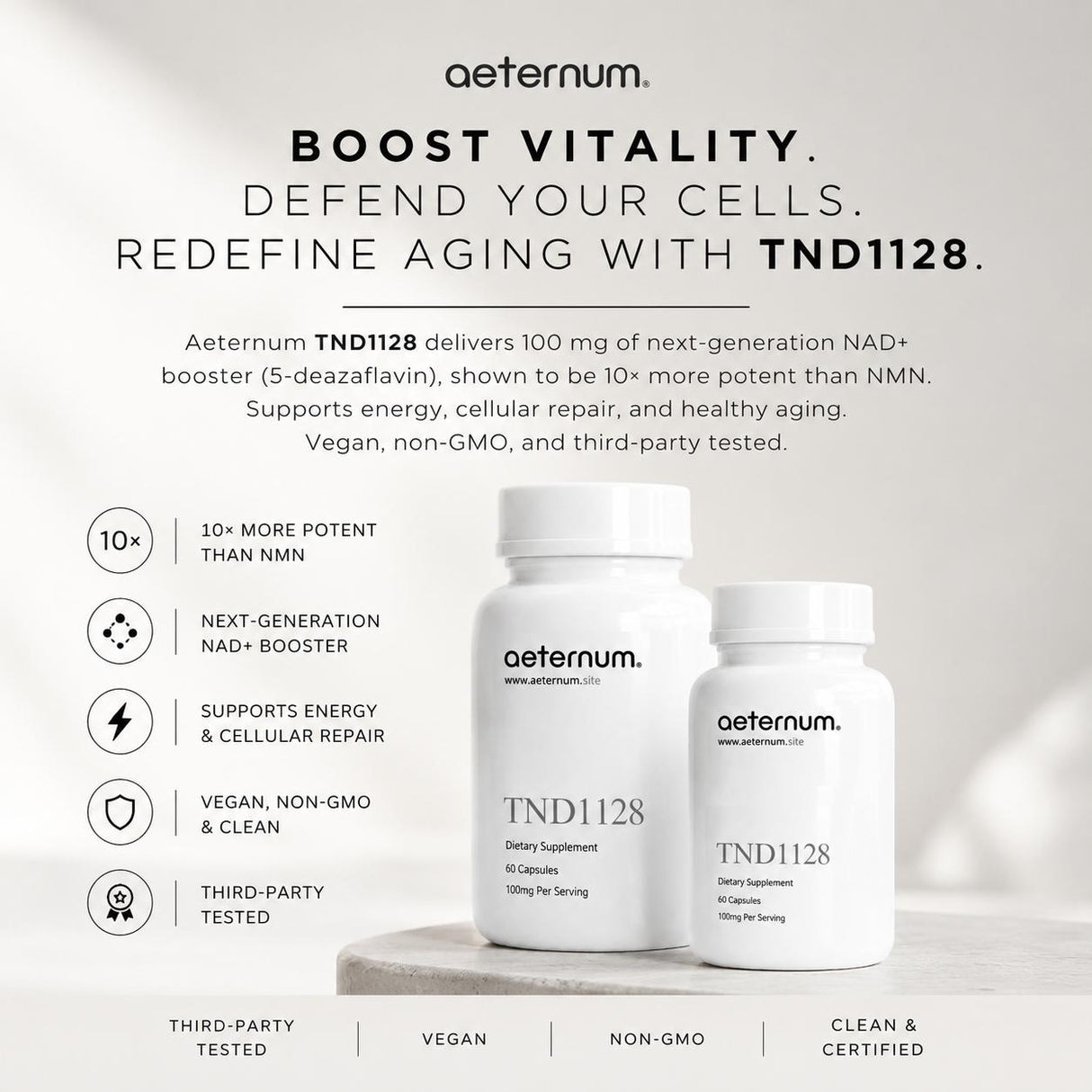 Aeternum® TND1128 100mg Capsules