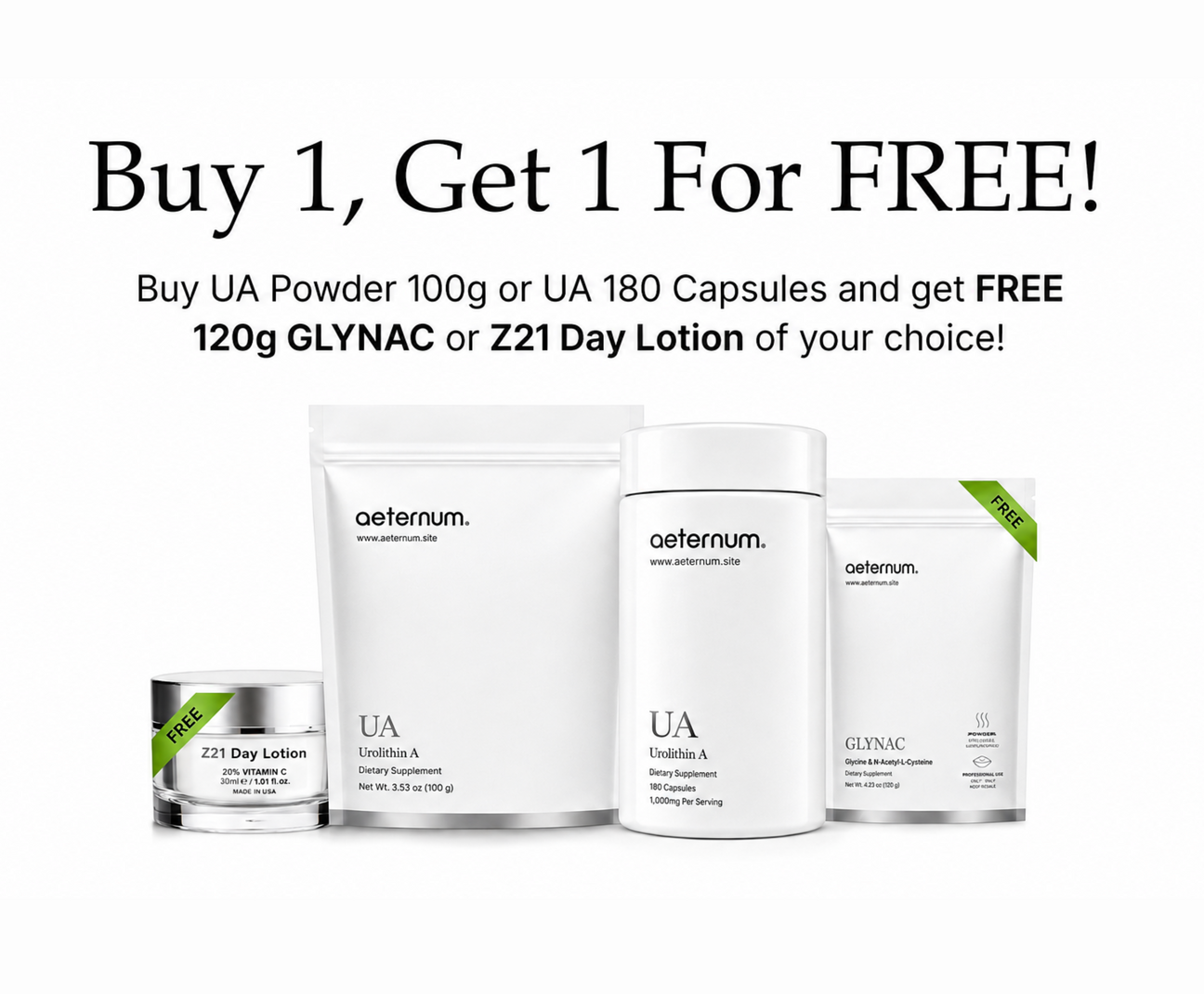 Buy 1, Get 1 For FREE!