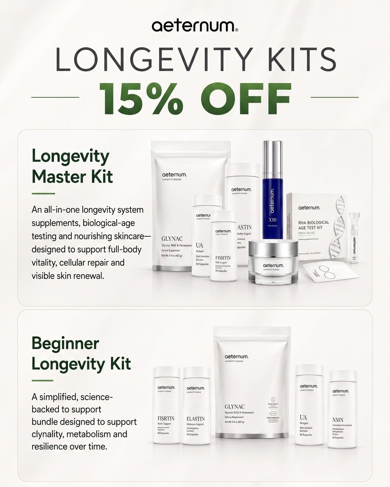 Longevity Kits — 15% Off