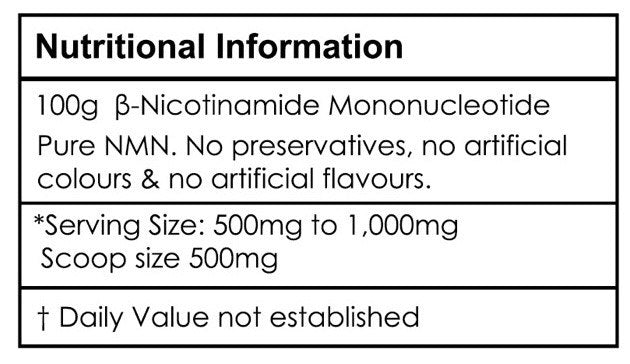PURE NMN – Nicotinamide Mononucleotide NMN Powder (Beta, β-NMN)