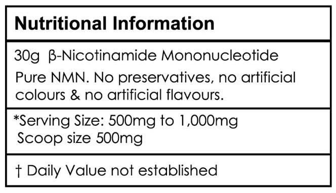 PURE NMN – Nicotinamide Mononucleotide NMN Powder (Beta, β-NMN)