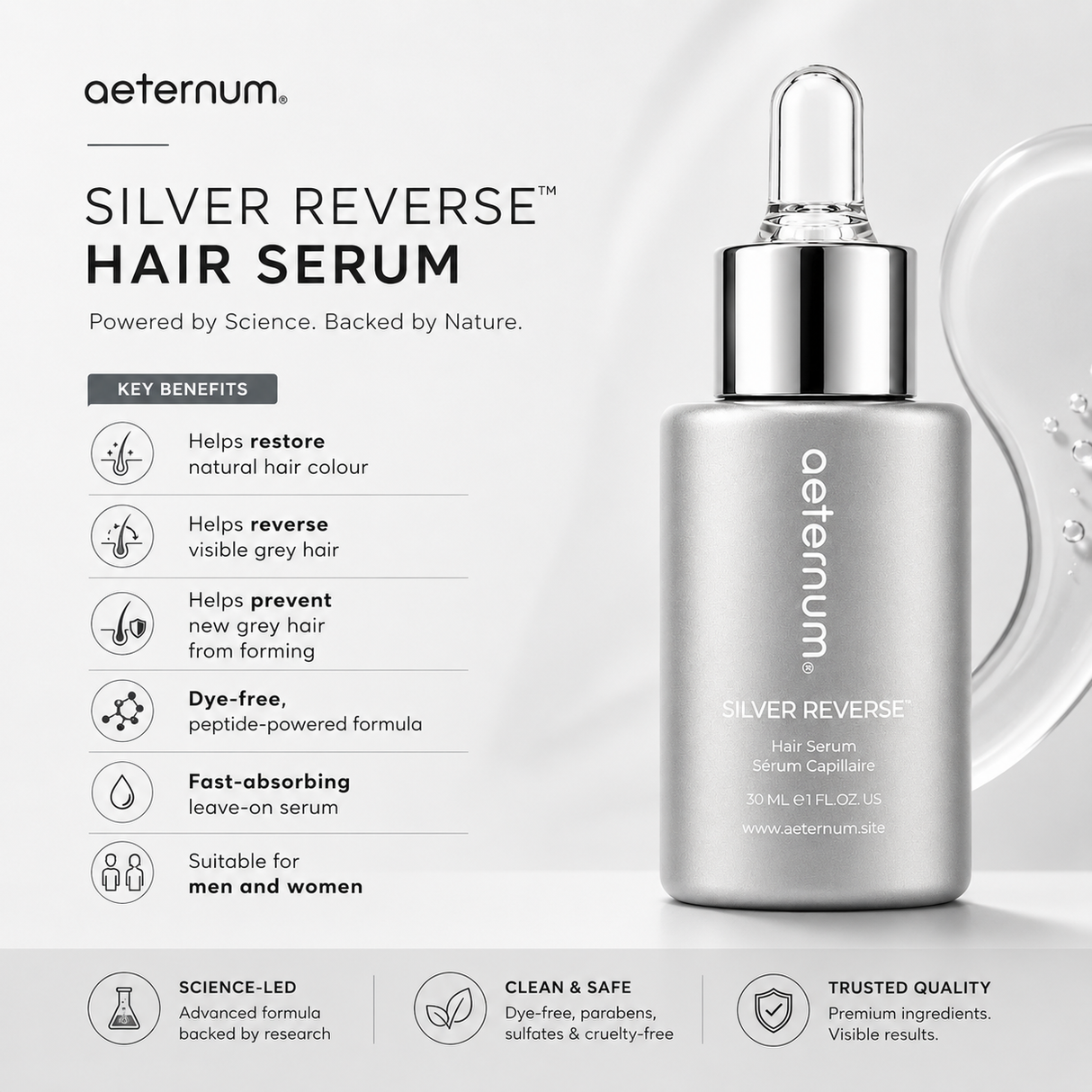 Aeternum® Silver Reverse™ Hair Serum