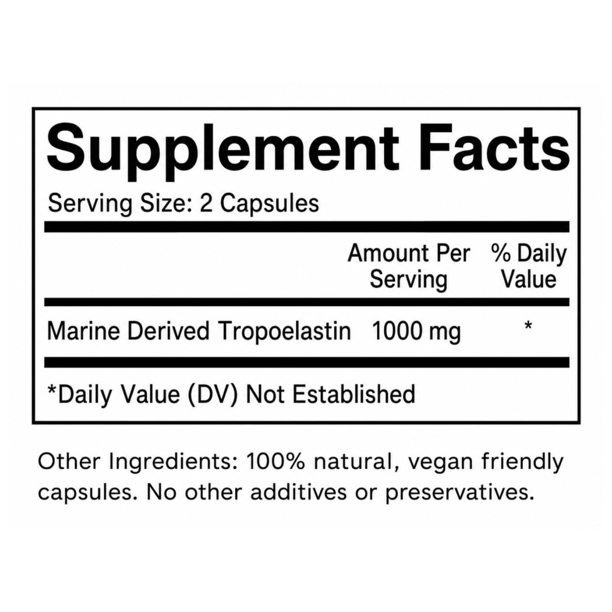 Aeternum® Marine Elastin 500mg Capsules
