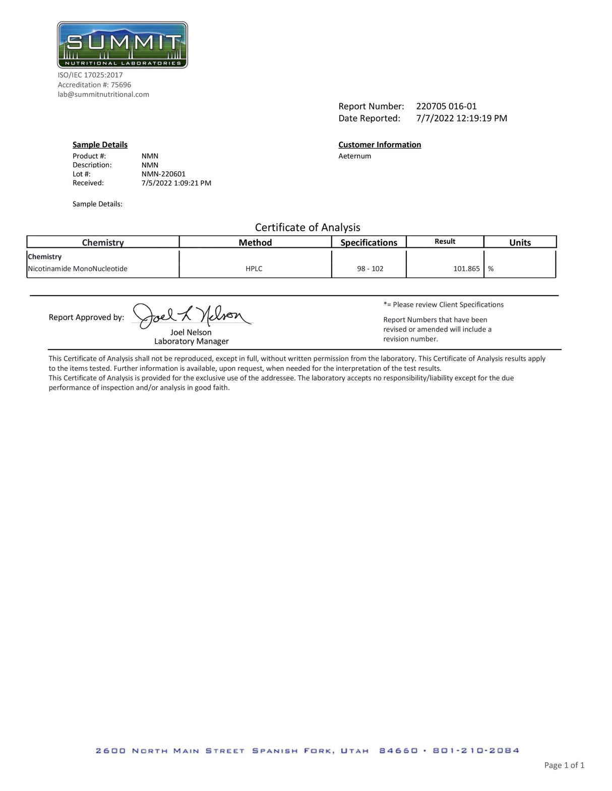 PURE NMN – Nicotinamide Mononucleotide NMN Powder (Beta, β-NMN)