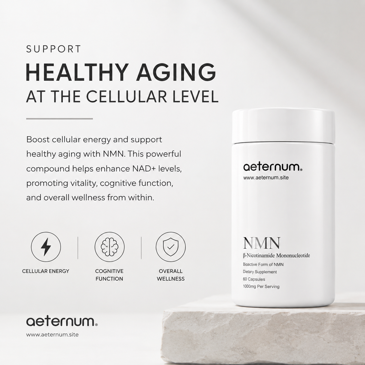 Aeternum® NMN β-Nicotinamide Mononucleotide Capsules