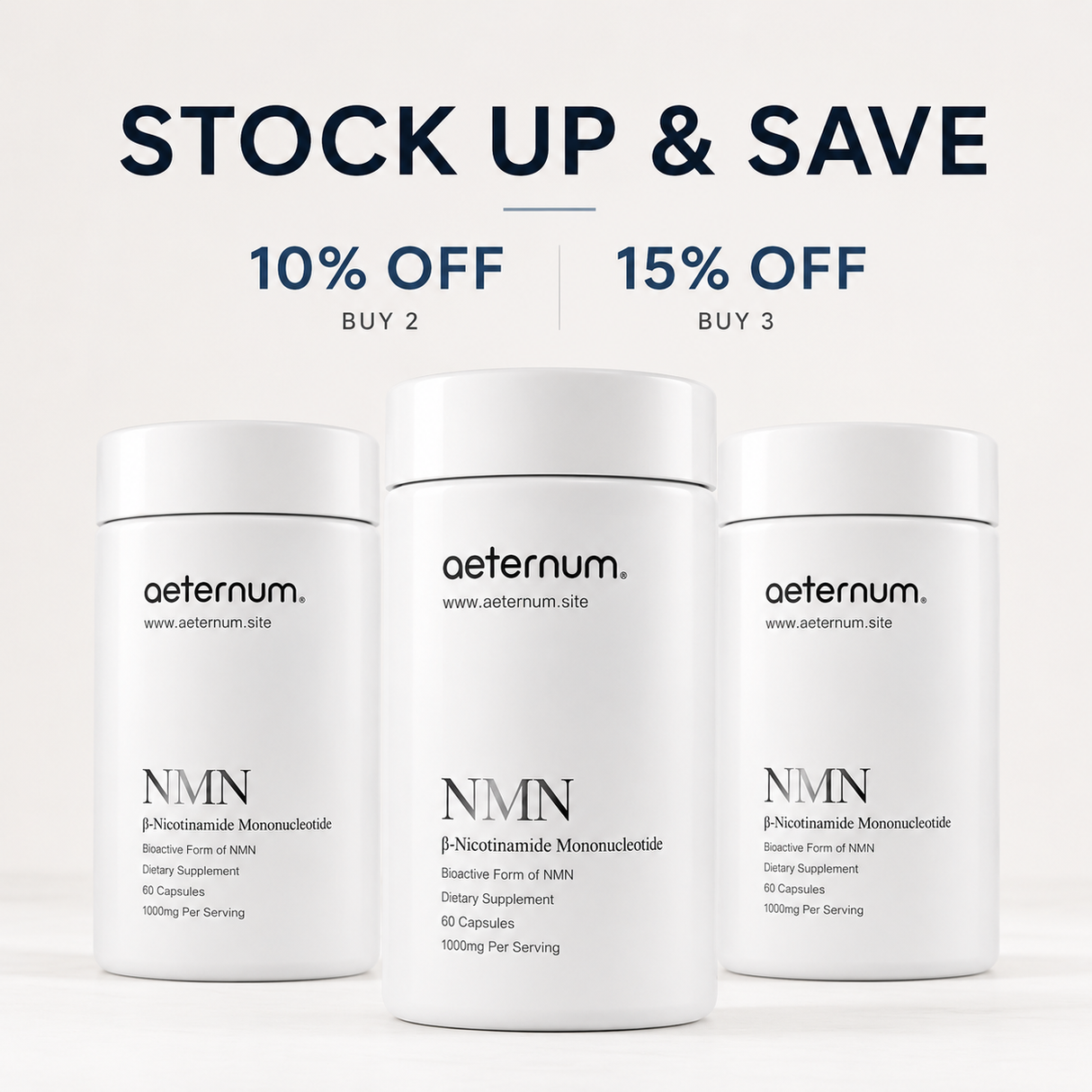Aeternum NMN capsule multi-bottle savings options