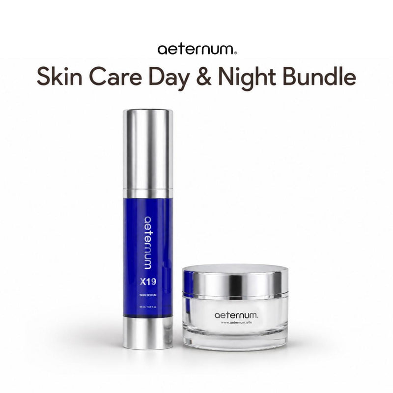 Aeternum Day and Night Skin Care Bundle with X19 serum and Z21 lotion