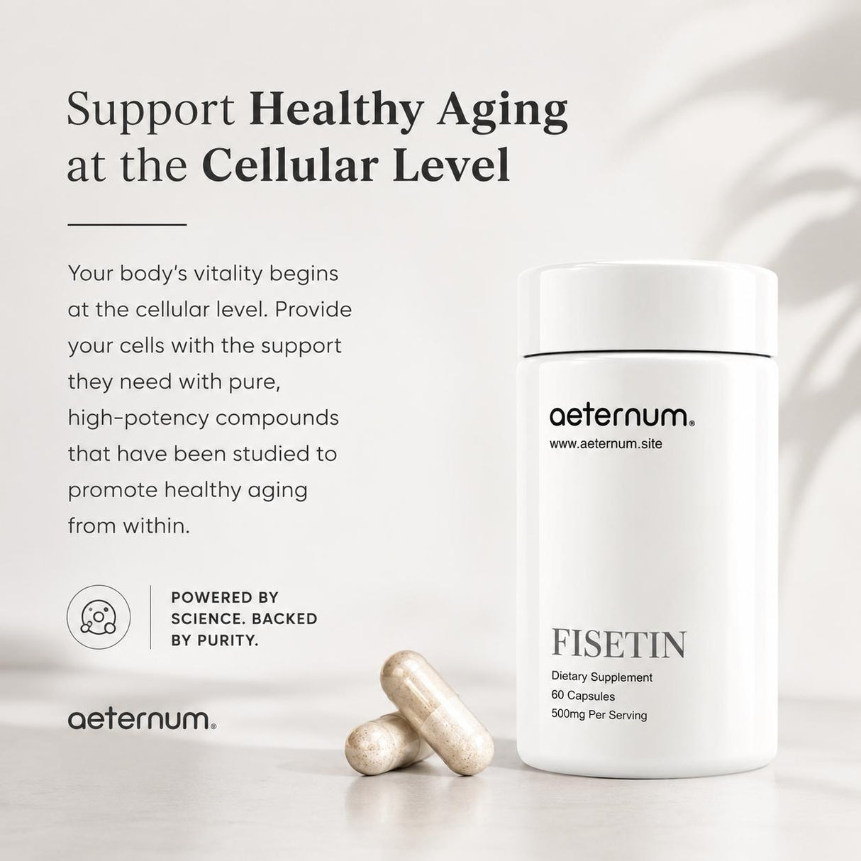 Aeternum® Fisetin 500mg Capsules