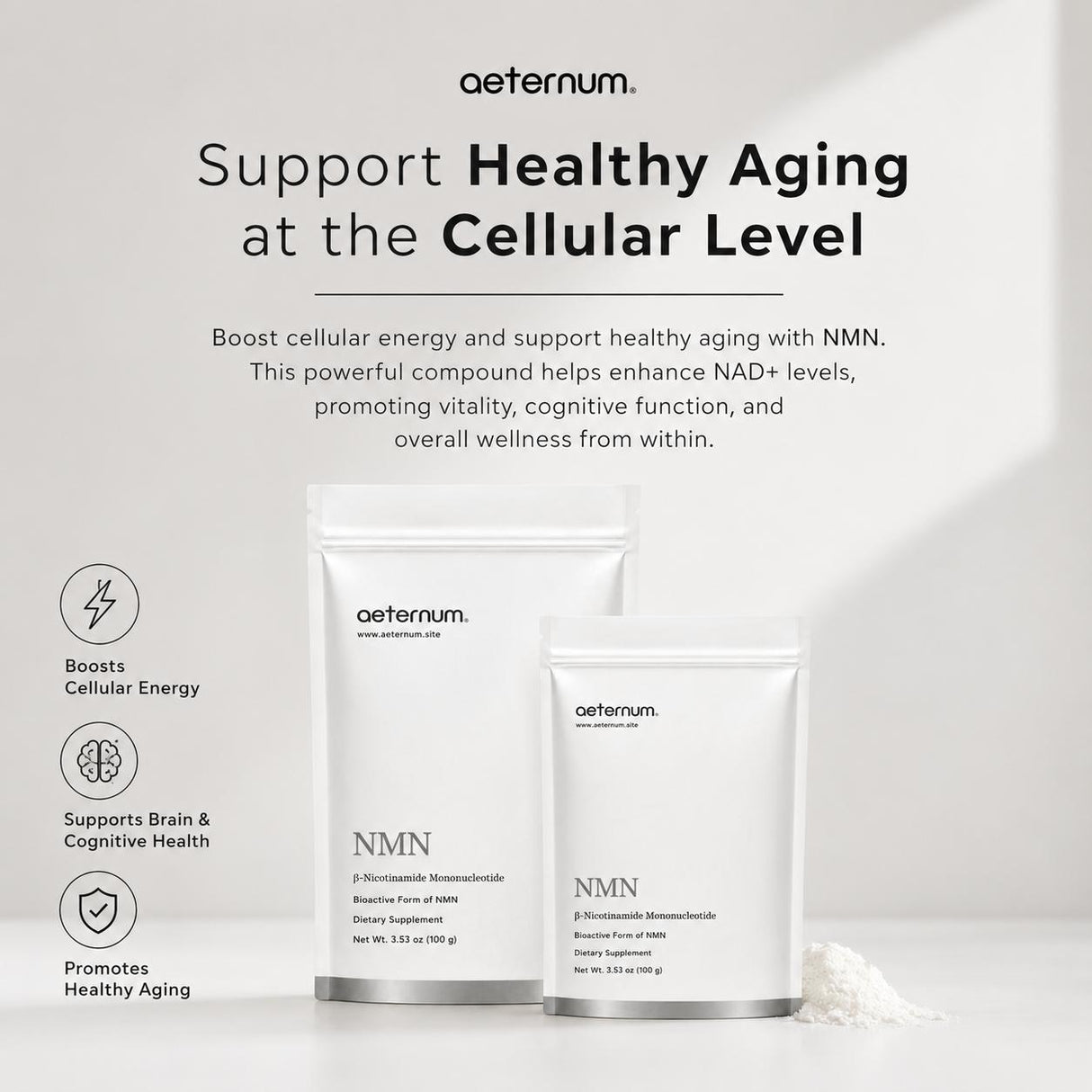 Aeternum® NMN β-Nicotinamide Mononucleotide Powder 100g