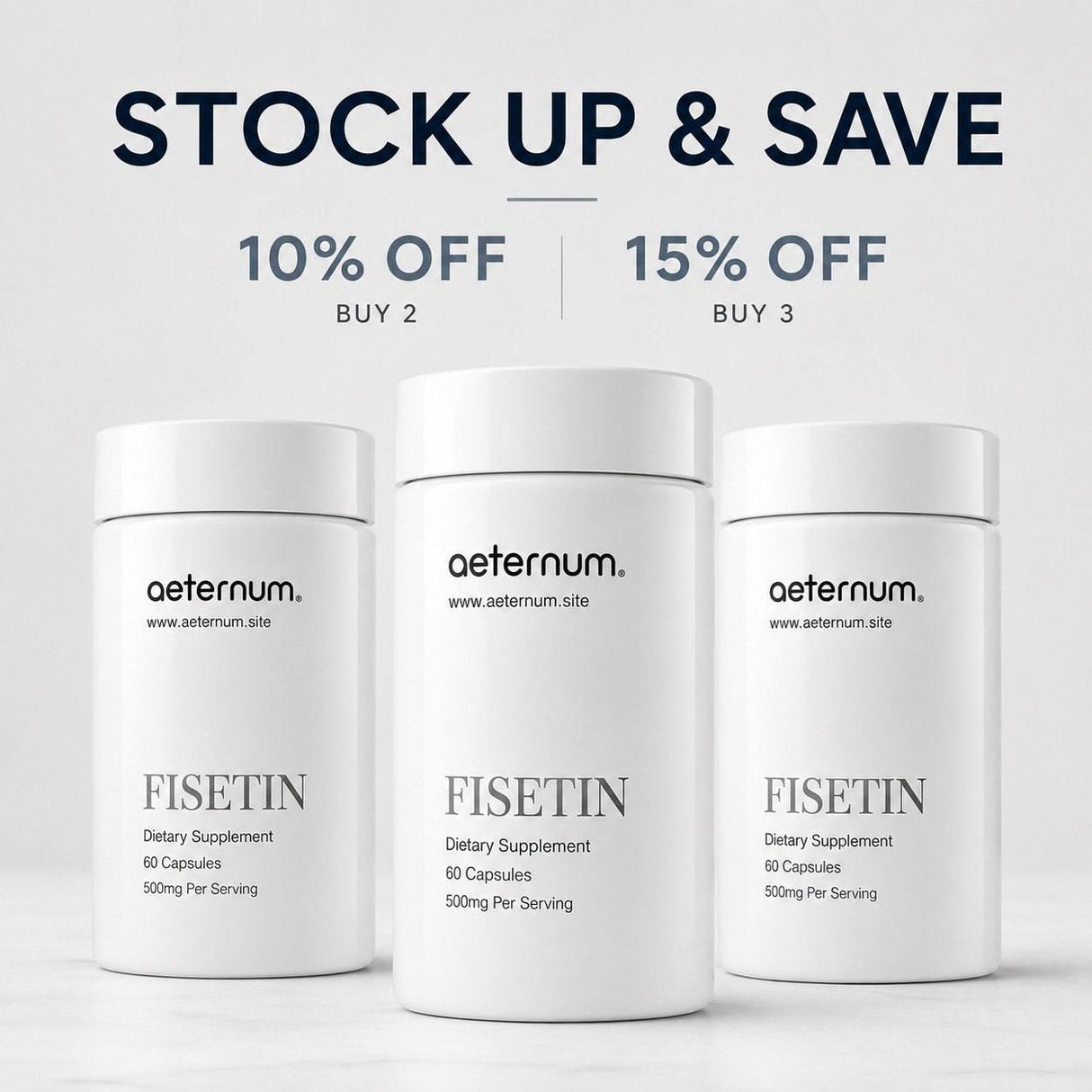 Aeternum Fisetin multi-bottle savings options